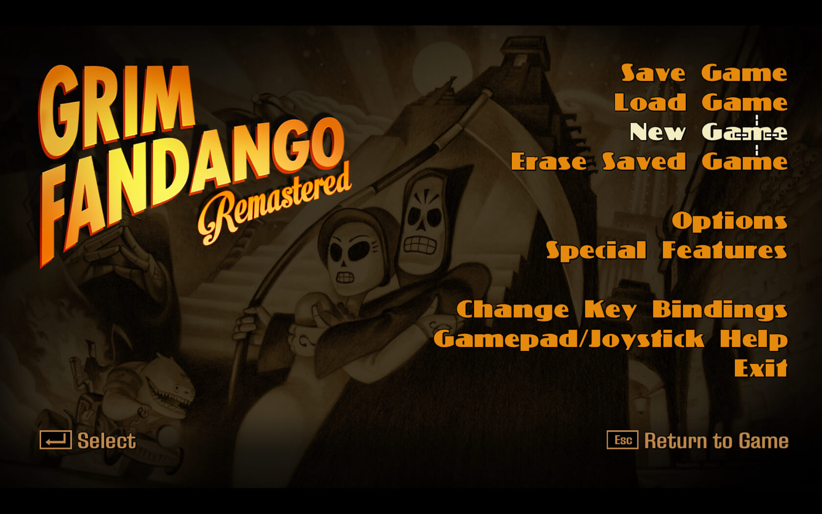 冥界狂想曲重制版 Grim Fandango Remastered for Mac v1.4.0a 英文原生版-2